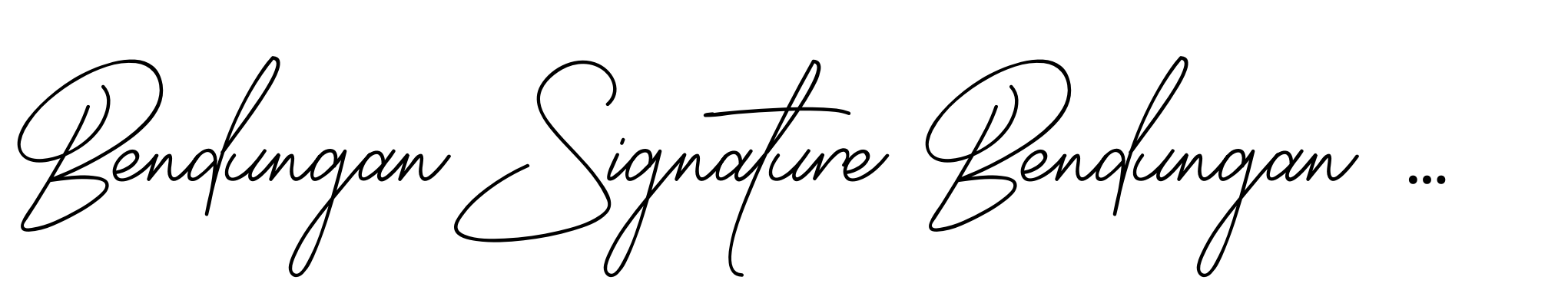 Bendungan Signature Bendungan Signature Handwritten image